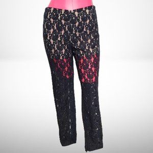 RED VALENTINO STUNNING LACE PATTERN LEG PANTS - Size: 40